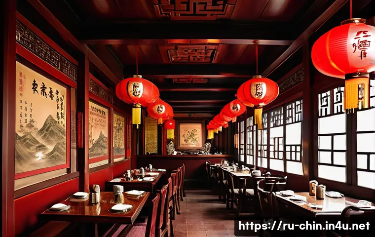 중국어 음식 주문 표현 - **Prompt:** "An inviting, dimly lit interior of an authentic, older Chinese restaurant. The atmosphe...
